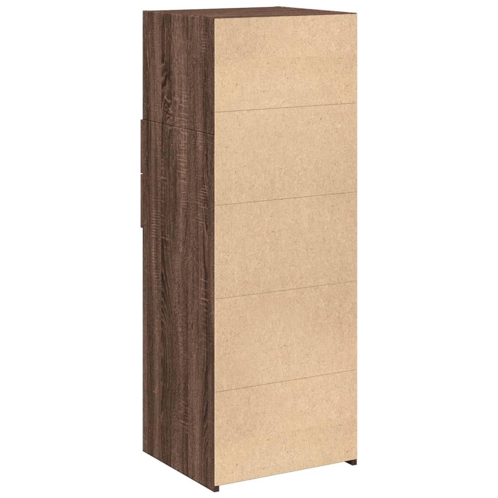 Hylle brun eik 45x42,5x124 cm konstruert tre