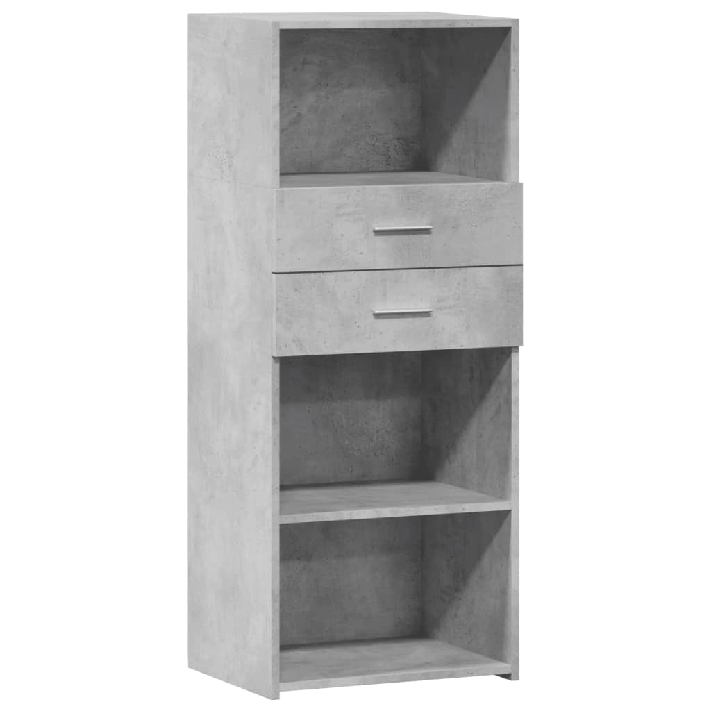 Hylle betonggrå 50x42,5x124 cm konstruert tre