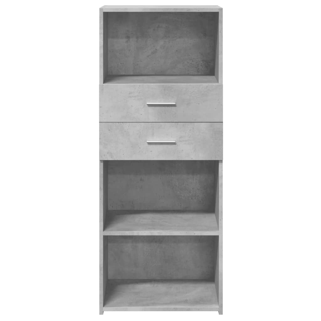 Hylle betonggrå 50x42,5x124 cm konstruert tre