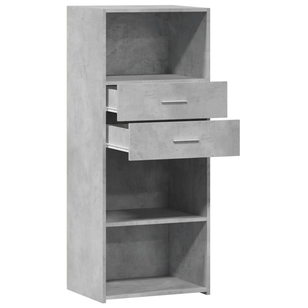 Hylle betonggrå 50x42,5x124 cm konstruert tre
