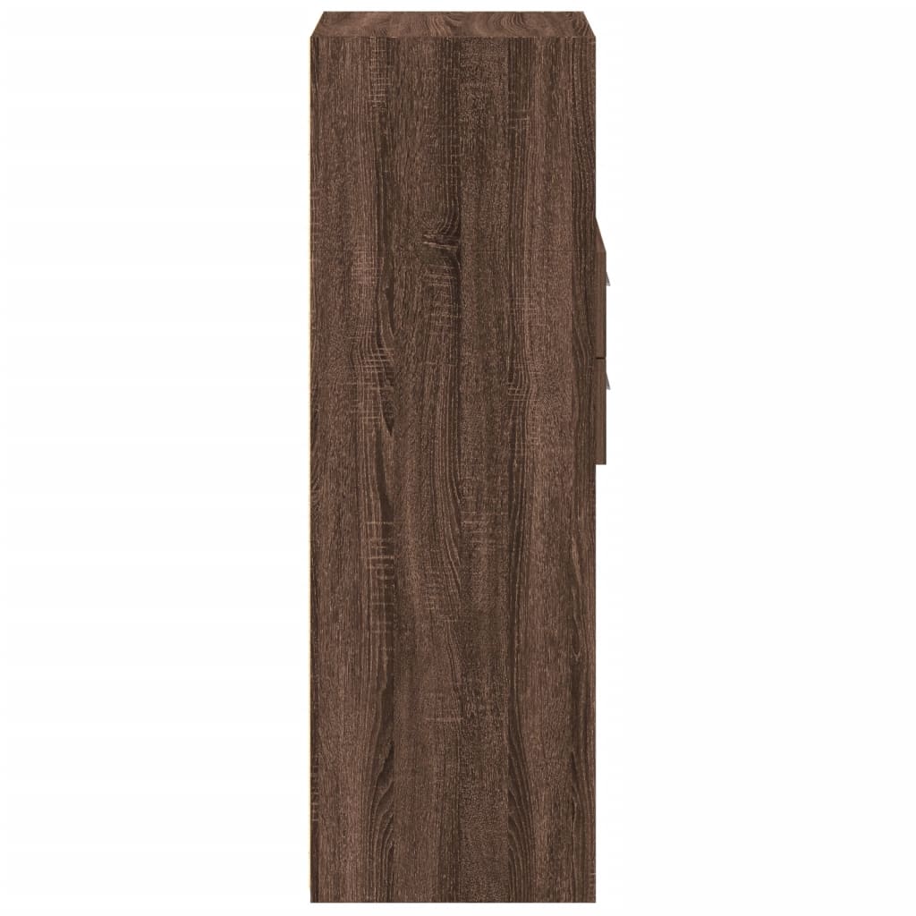 Hylle brun eik 50x42,5x124 cm konstruert tre