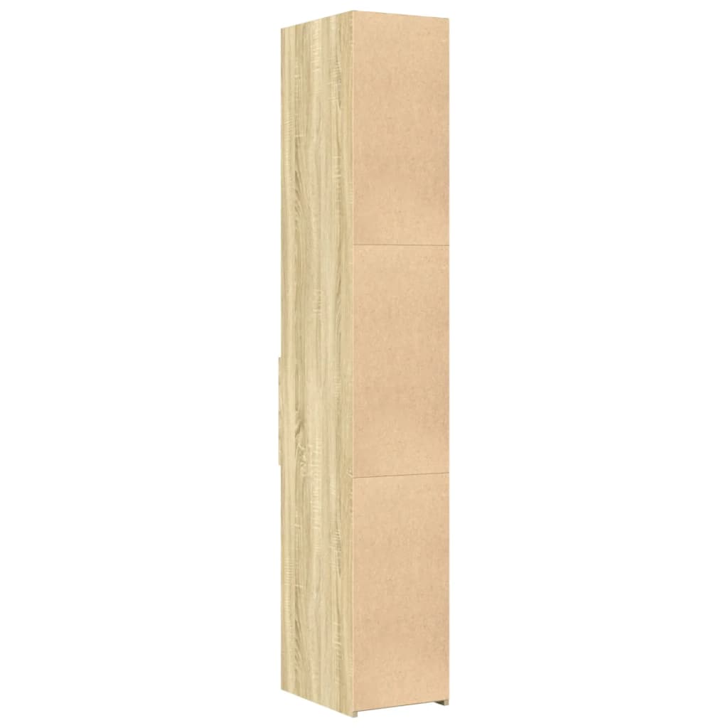 Hylle sonoma eik 30x42,5x185 cm konstruert tre
