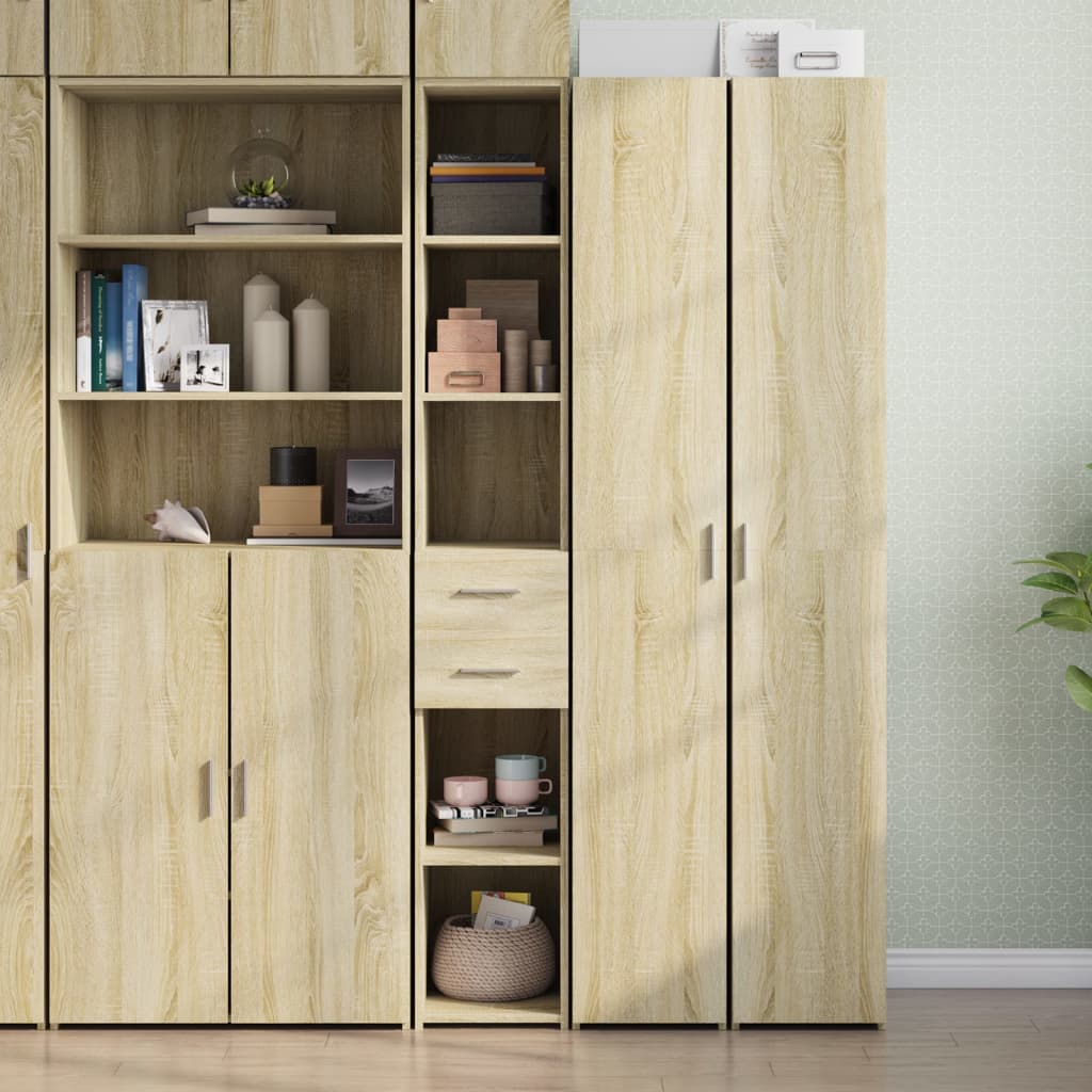 Hylle sonoma eik 30x42,5x185 cm konstruert tre