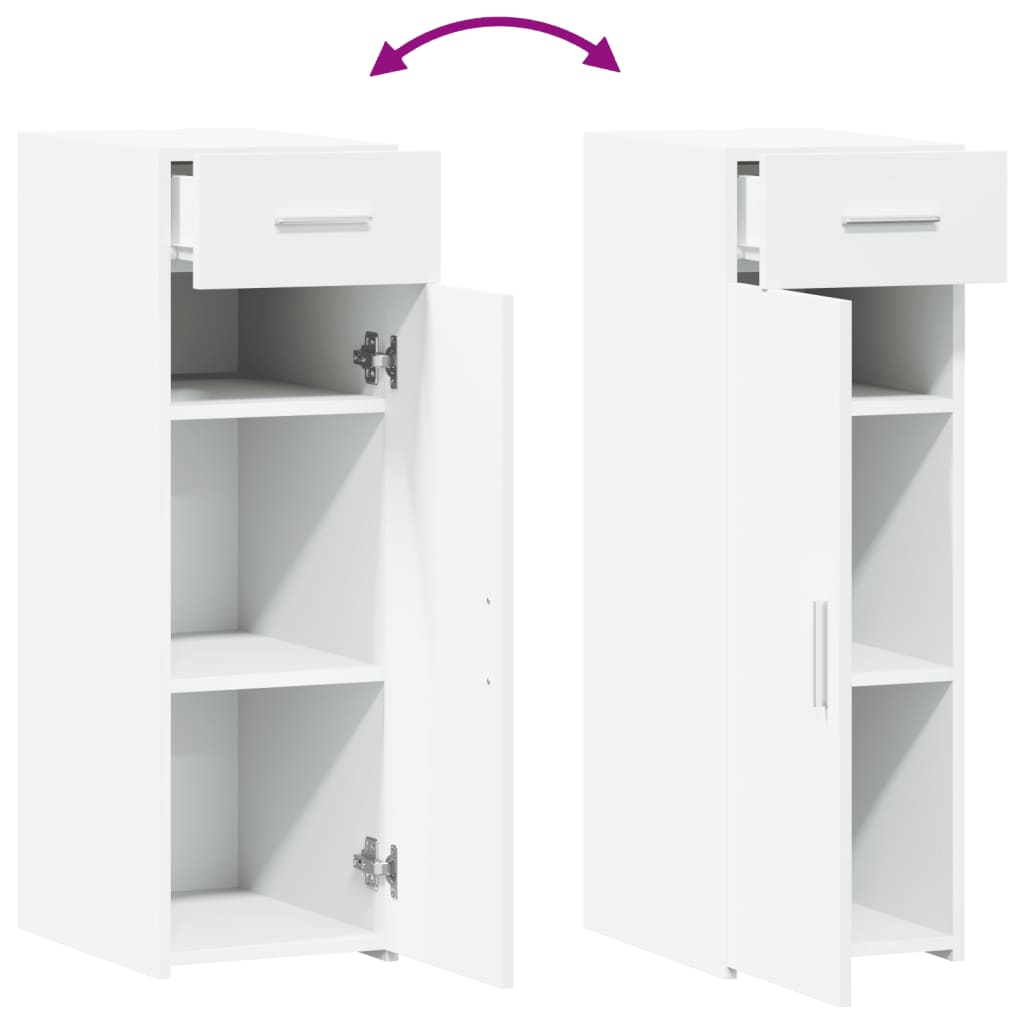 Skjenk hvit 30x42,5x93 cm konstruert tre