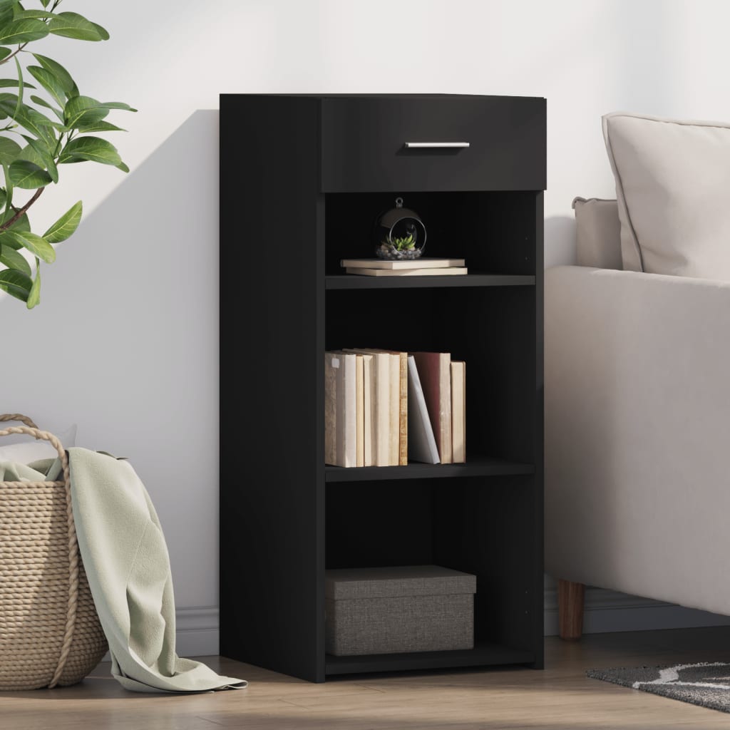 Skjenk svart 40x42,5x93 cm konstruert tre