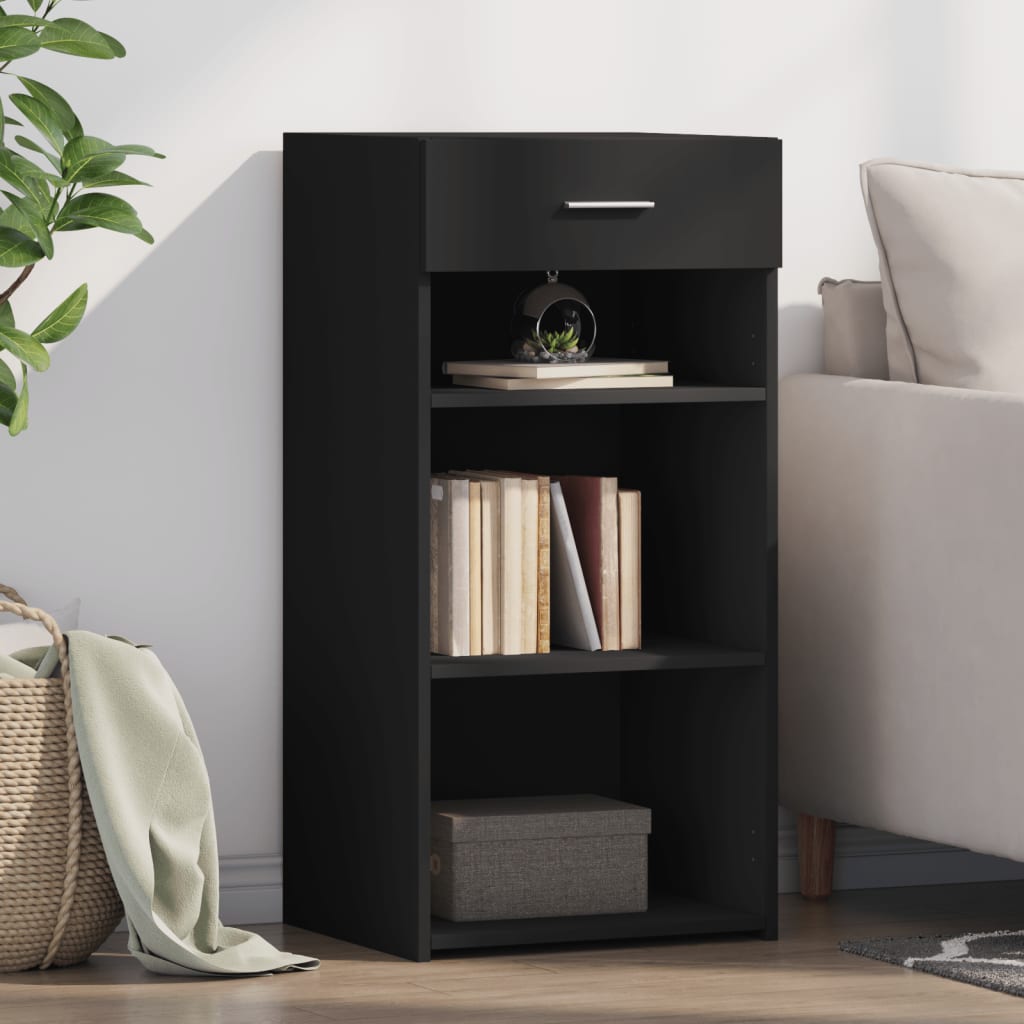 Skjenk svart 45x42,5x93 cm konstruert tre