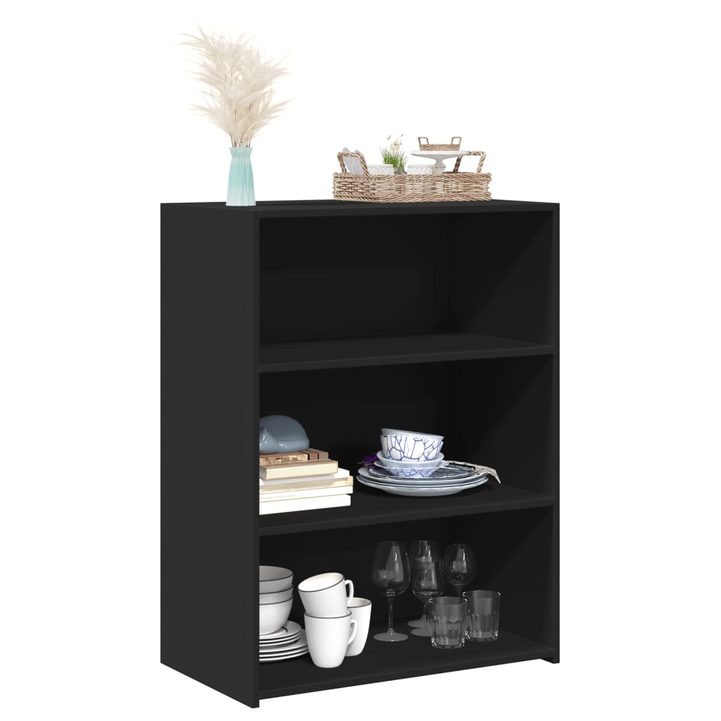 Skjenk svart 70x41x93 cm konstruert tre