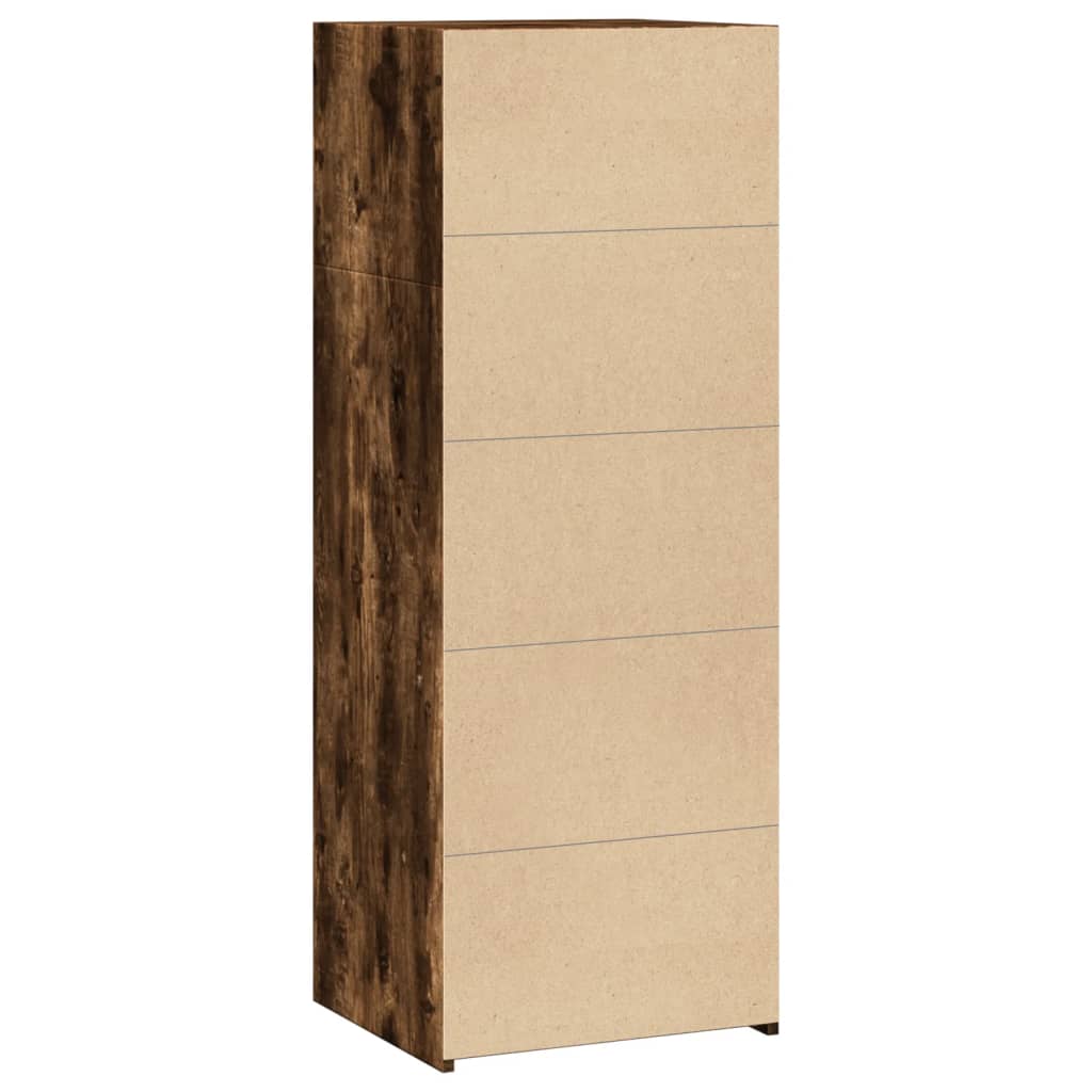 Hylle røkt eik 45x41x124 cm konstruert tre