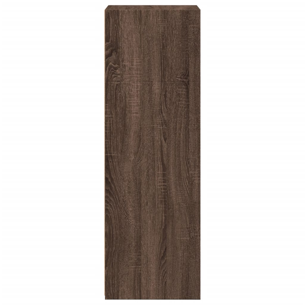 Hylle brun eik 45x41x124 cm konstruert tre