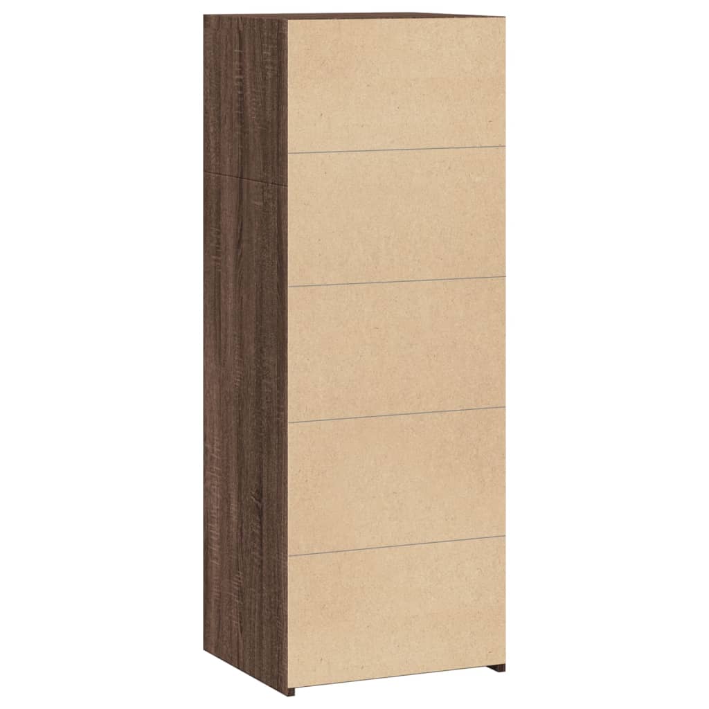 Hylle brun eik 45x41x124 cm konstruert tre
