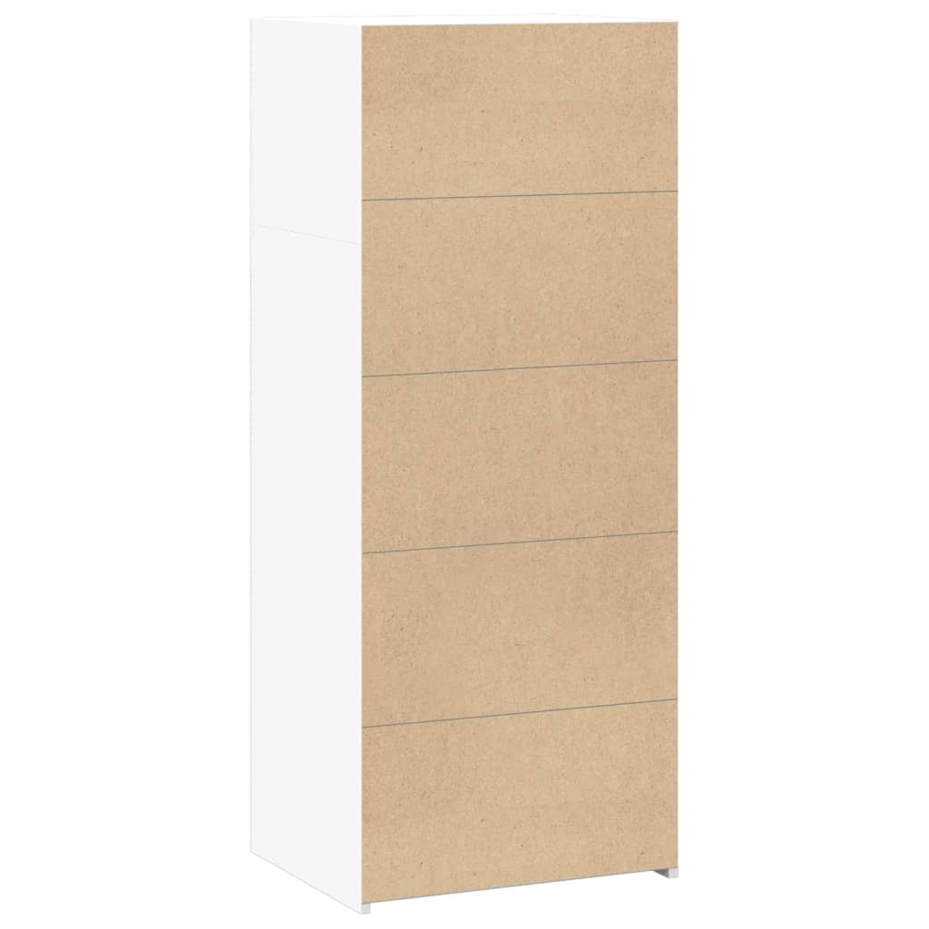 Hylle hvit 50x41x124 cm konstruert tre