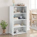Hylle hvit 70x41x124 cm konstruert tre