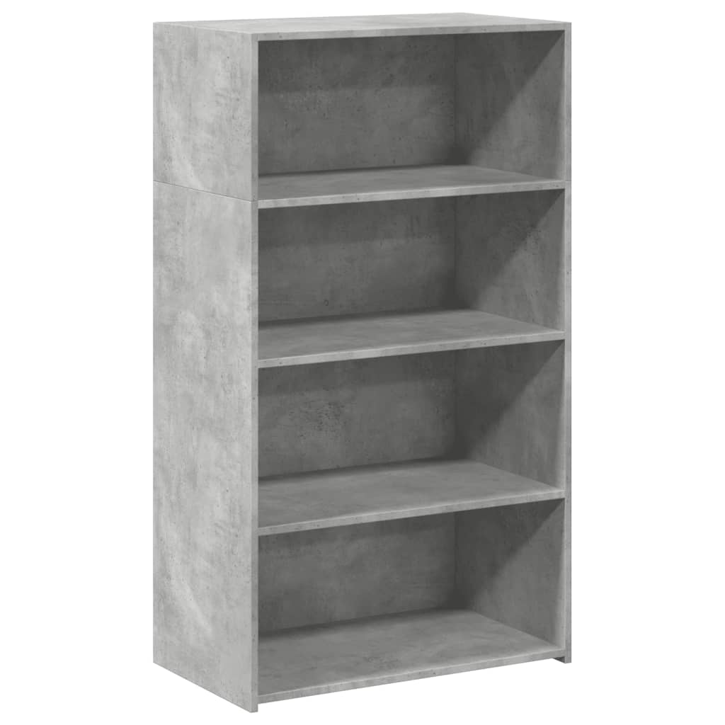 Hylle betonggrå 70x41x124 cm konstruert tre