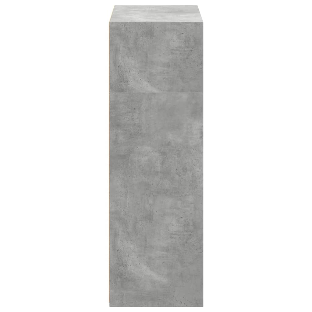 Hylle betonggrå 70x41x124 cm konstruert tre