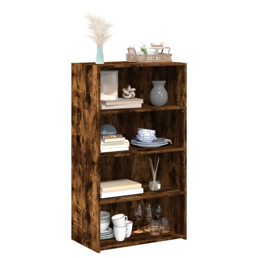 Hylle røkt eik 70x41x124 cm konstruert tre
