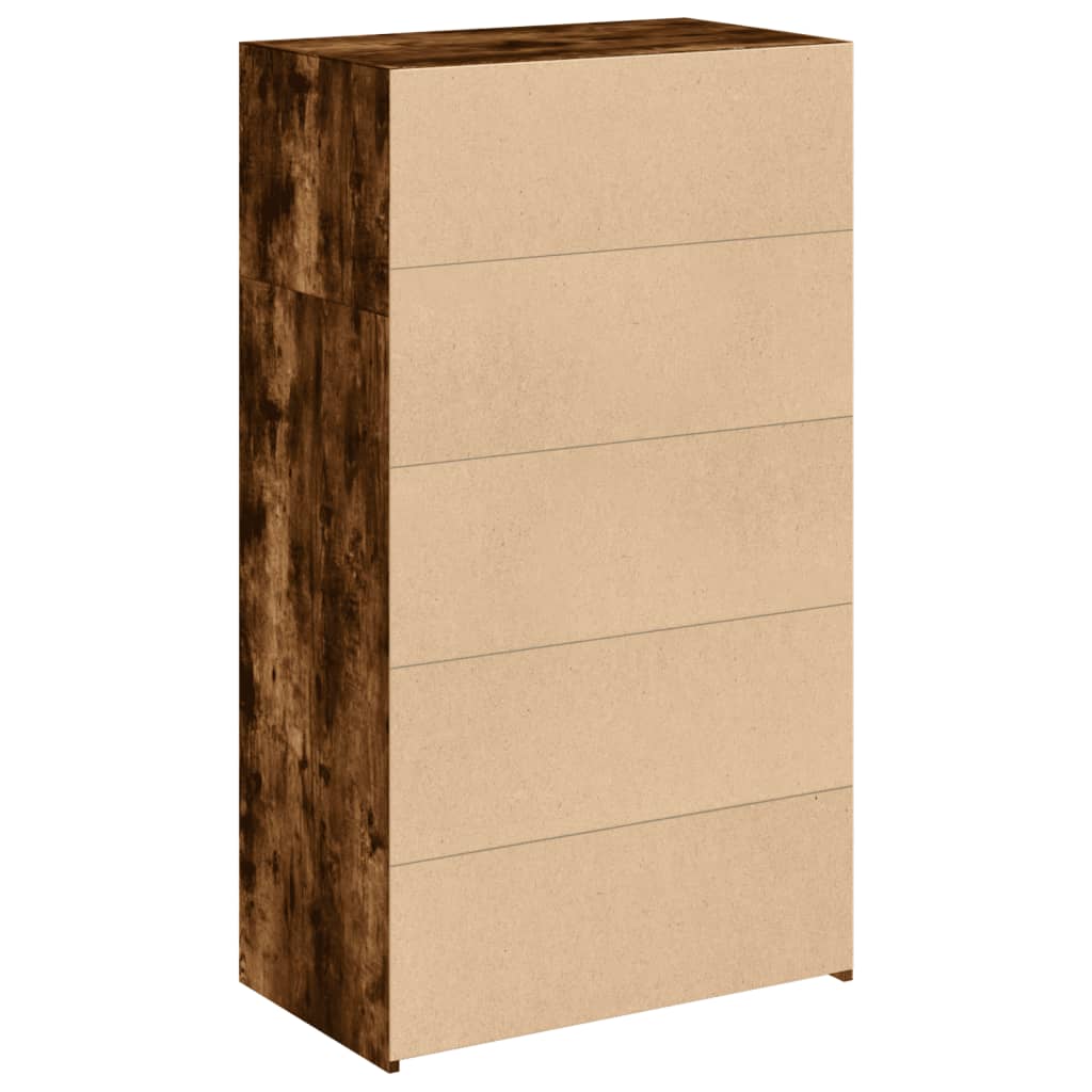 Hylle røkt eik 70x41x124 cm konstruert tre