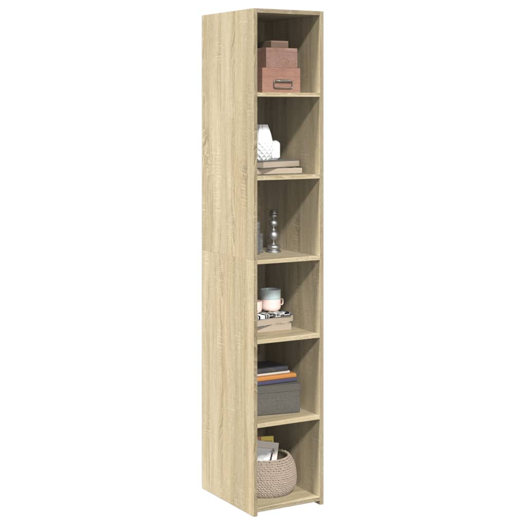 Hylle sonoma eik 30x41x185 cm konstruert tre