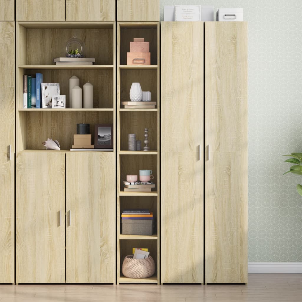 Hylle sonoma eik 30x41x185 cm konstruert tre