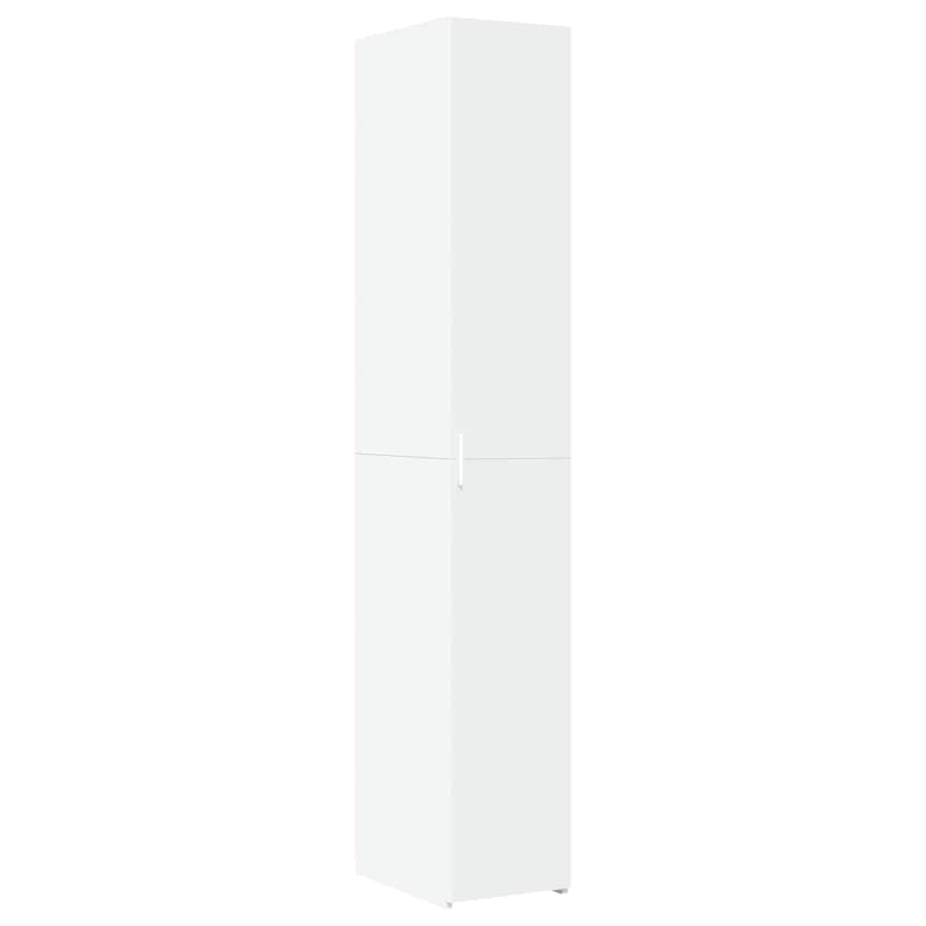 Smalt oppbevaringsskap hvit 30x42,5x225 cm konstruert tre vidaXL