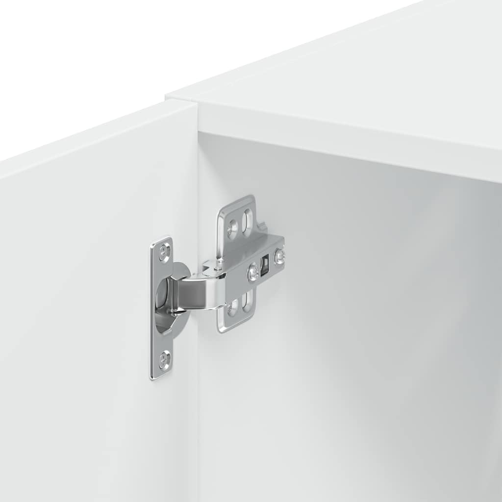 Smalt oppbevaringsskap hvit 30x42,5x225 cm konstruert tre vidaXL
