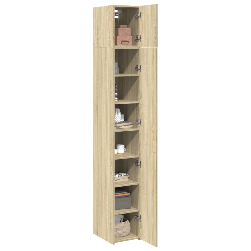Smalt oppbevaringsskap sonoma eik 30x42,5x225 cm konstruert tre