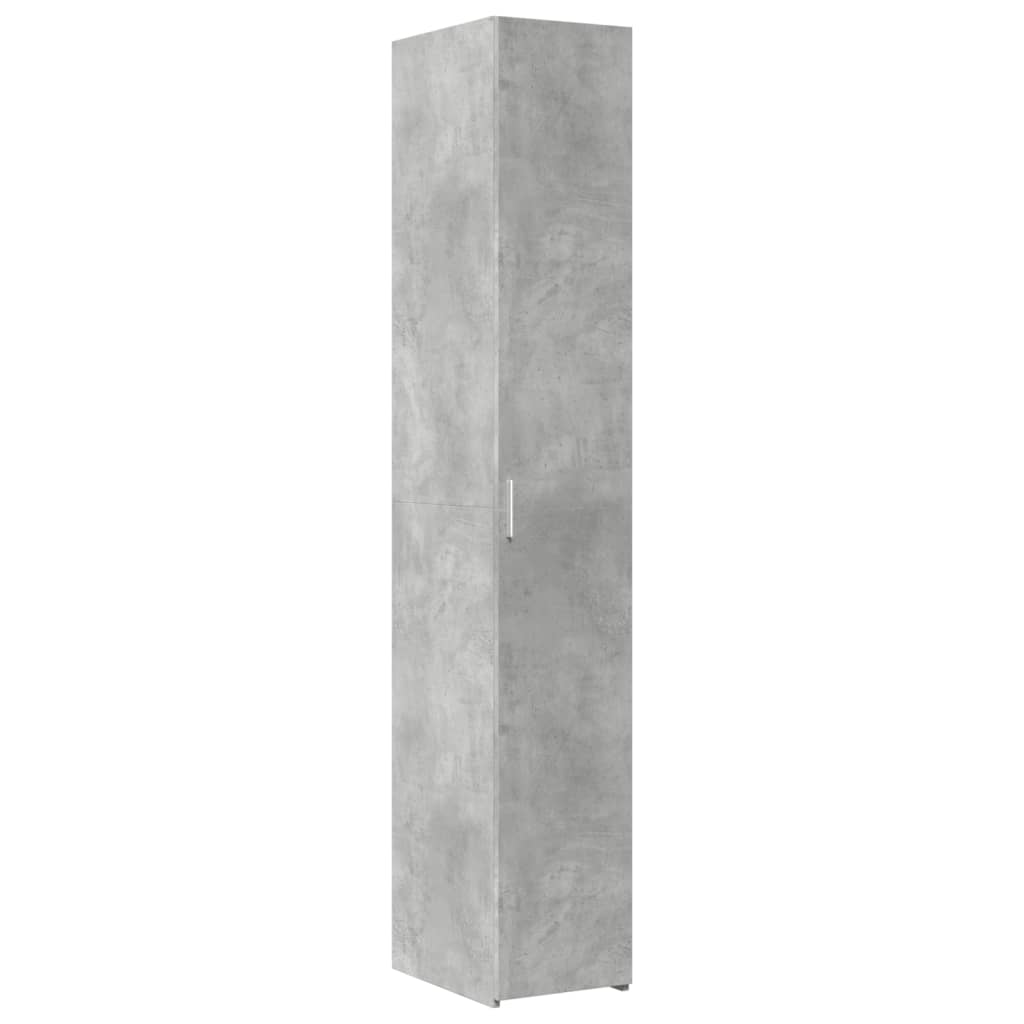 Smalt oppbevaringsskap betonggrå 30x42,5x225 cm konstruert tre