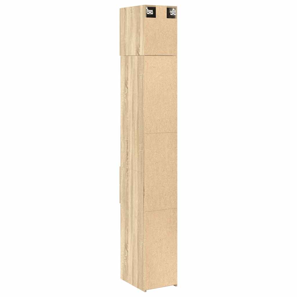 Smalt oppbevaringsskap sonoma eik 30x42,5x225 cm konstruert tre
