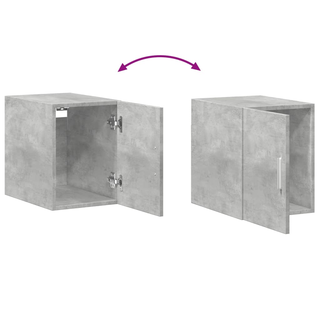 Smalt oppbevaringsskap betong grå 30x42,5x225 cm konstruert tre