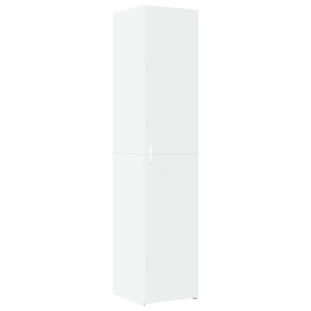 Smalt oppbevaringsskap hvit 40x42,5x225 cm konstruert tre vidaXL