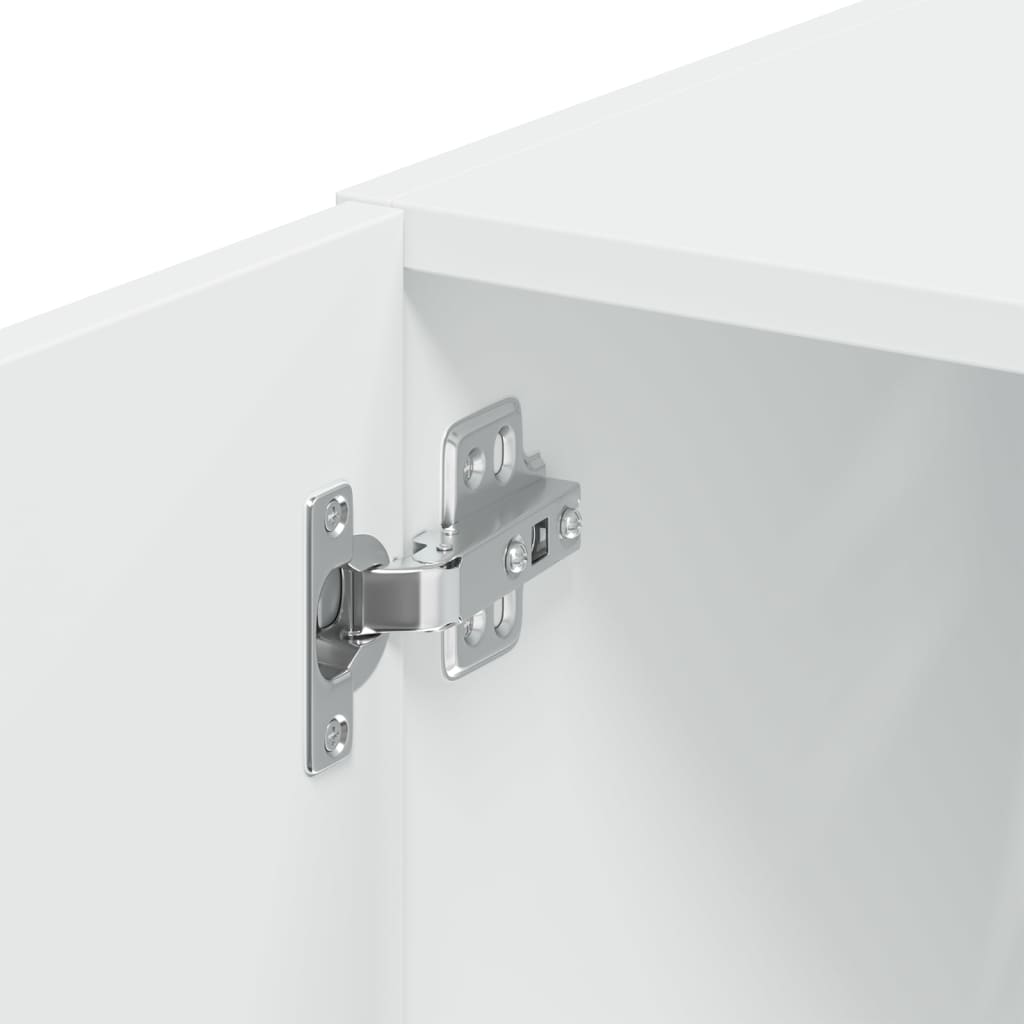 Smalt oppbevaringsskap hvit 40x42,5x225 cm konstruert tre vidaXL