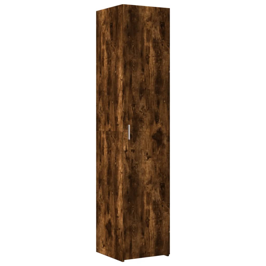 Smalt oppbevaringsskap røkt eik 40x42,5x225 cm konstruert tre
