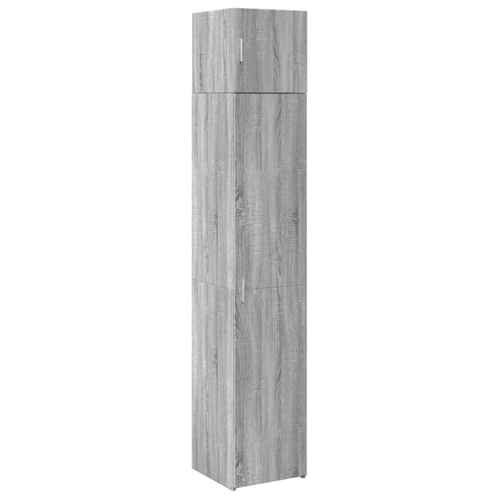 Smalt oppbevaringsskap grå sonoma 40x42,5x225 cm konstruert tre