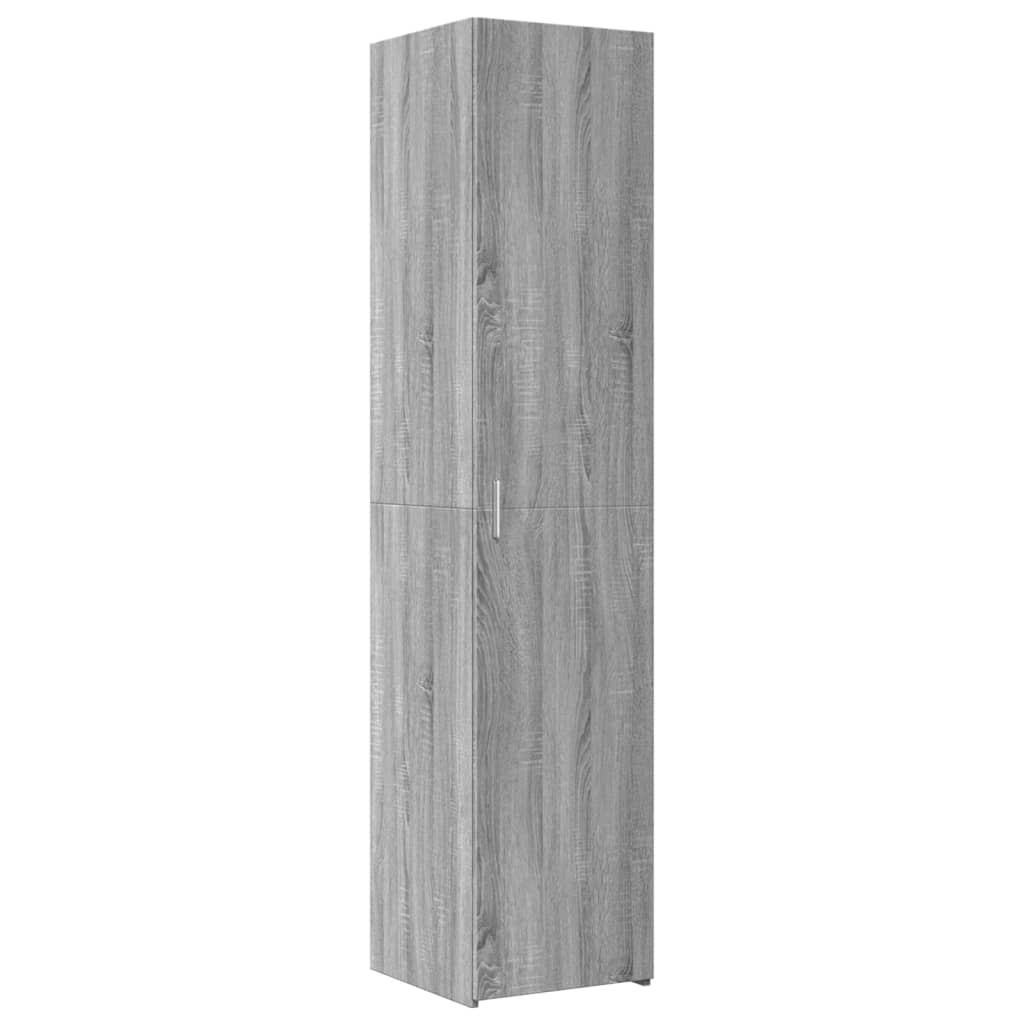 Smalt oppbevaringsskap grå sonoma 40x42,5x225 cm konstruert tre