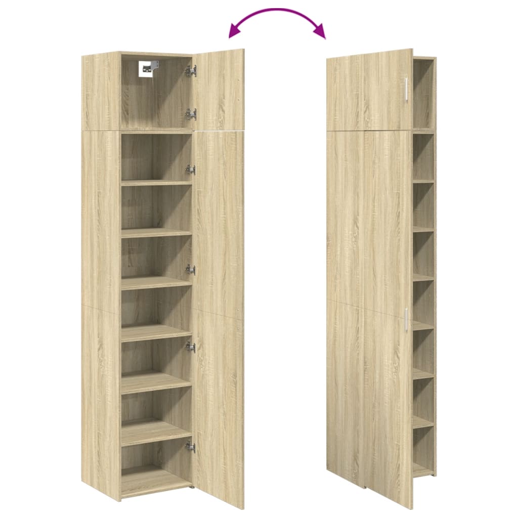 Smalt oppbevaringsskap sonoma eik 45x42,5x225 cm konstruert tre
