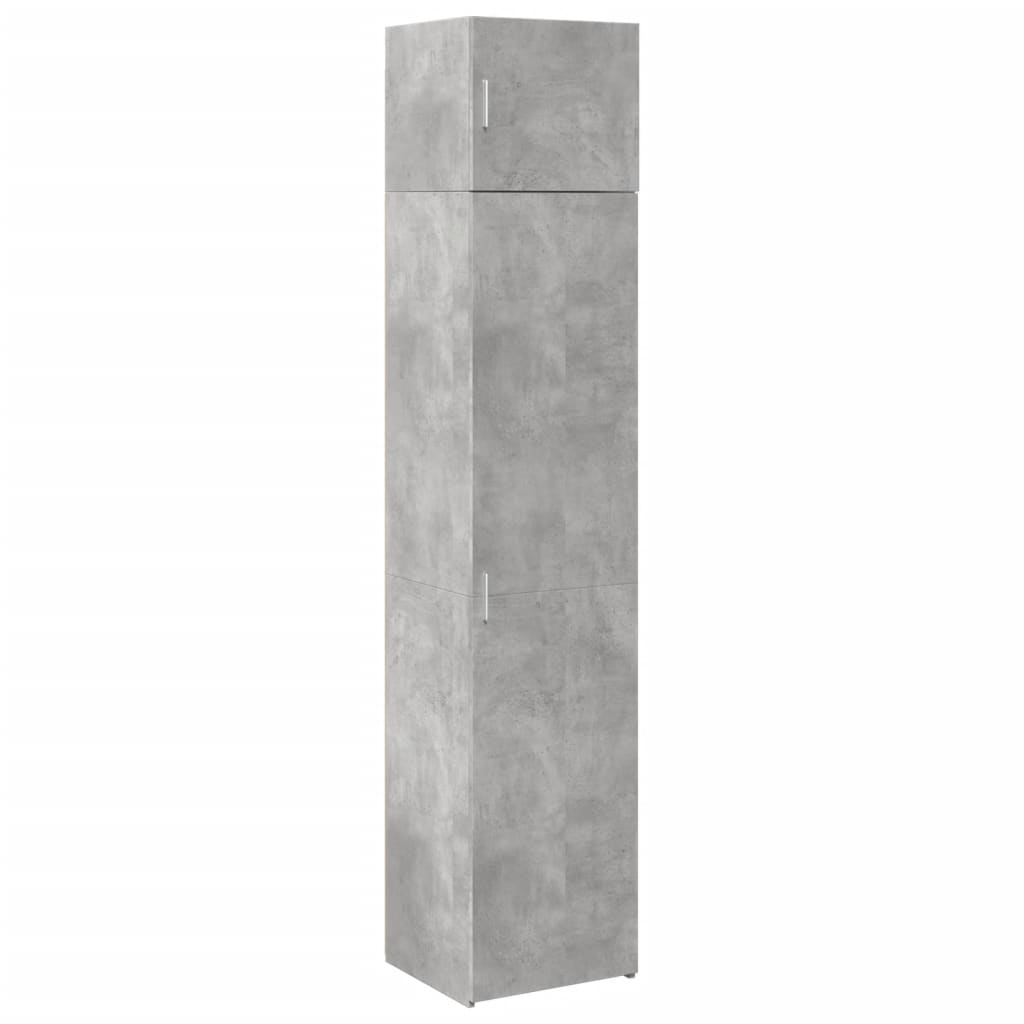 Smalt oppbevaringsskap betonggrå 45x42,5x225 cm konstruert tre vidaXL