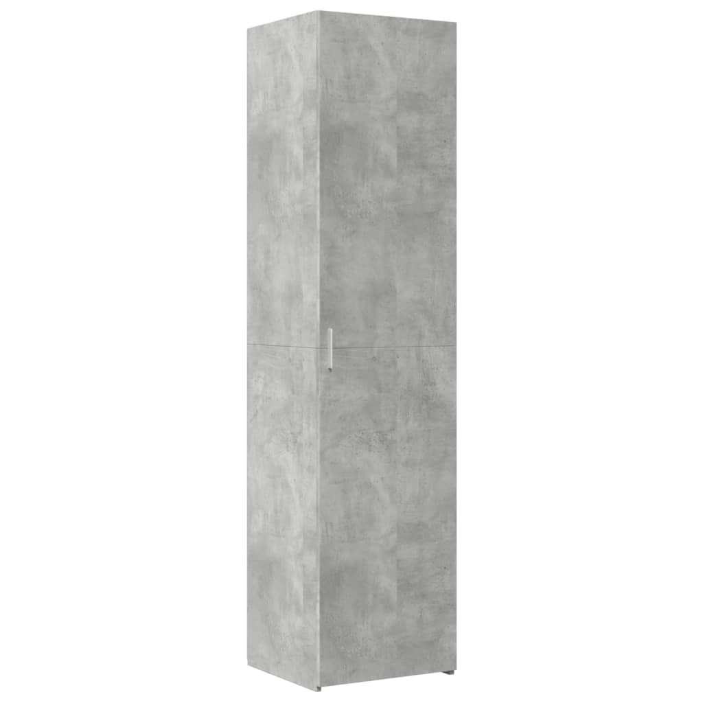 Smalt oppbevaringsskap betonggrå 45x42,5x225 cm konstruert tre vidaXL