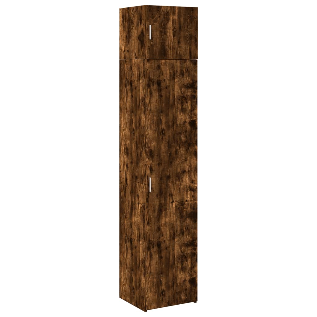 Smalt oppbevaringsskap røkt eik 45x42,5x225 cm konstruert tre vidaXL