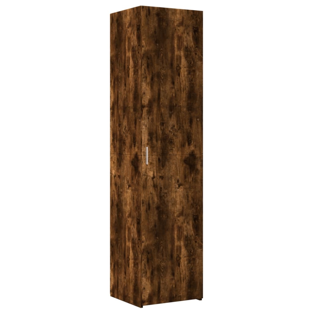 Smalt oppbevaringsskap røkt eik 45x42,5x225 cm konstruert tre vidaXL