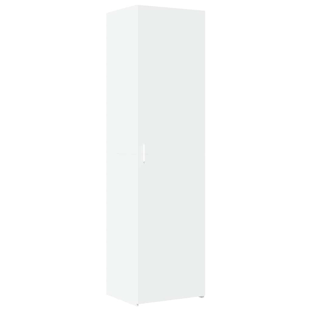Smalt oppbevaringsskap hvit 50x42,5x225 cm konstruert tre
