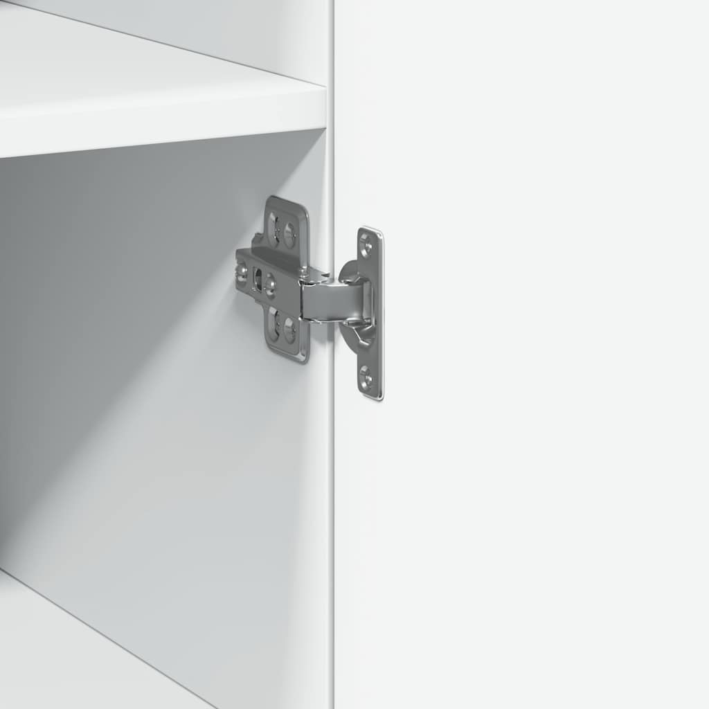 Smalt oppbevaringsskap hvit 50x42,5x225 cm konstruert tre
