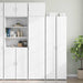 Smalt oppbevaringsskap hvit 50x42,5x225 cm konstruert tre