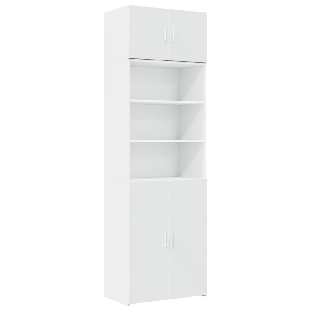 Oppbevaringsskap hvit 70x42,5x225 cm konstruert tre vidaXL