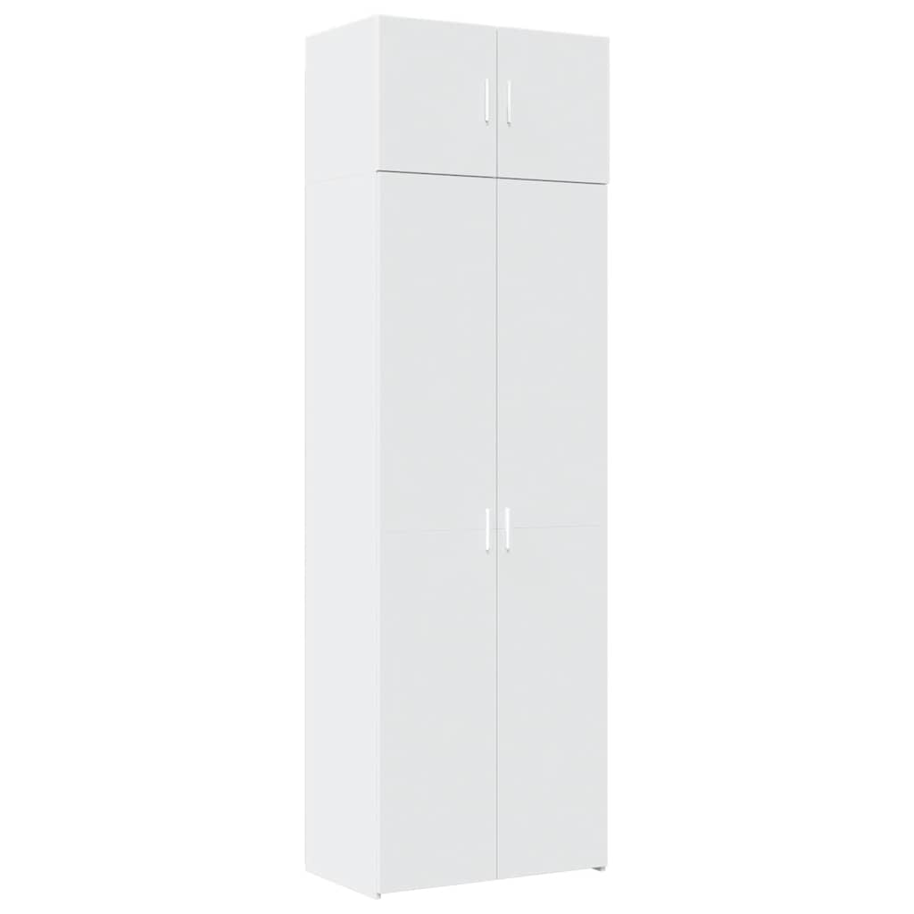 Oppbevaringsskap hvit 70x42,5x225 cm konstruert tre vidaXL