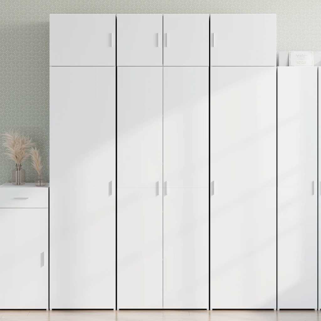 Oppbevaringsskap hvit 70x42,5x225 cm konstruert tre vidaXL