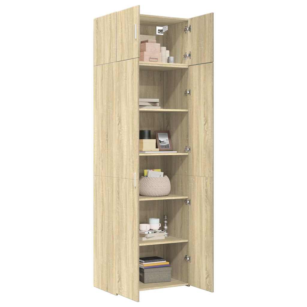 Oppbevaringsskap sonoma eik 70x42,5x225 cm konstruert tre vidaXL