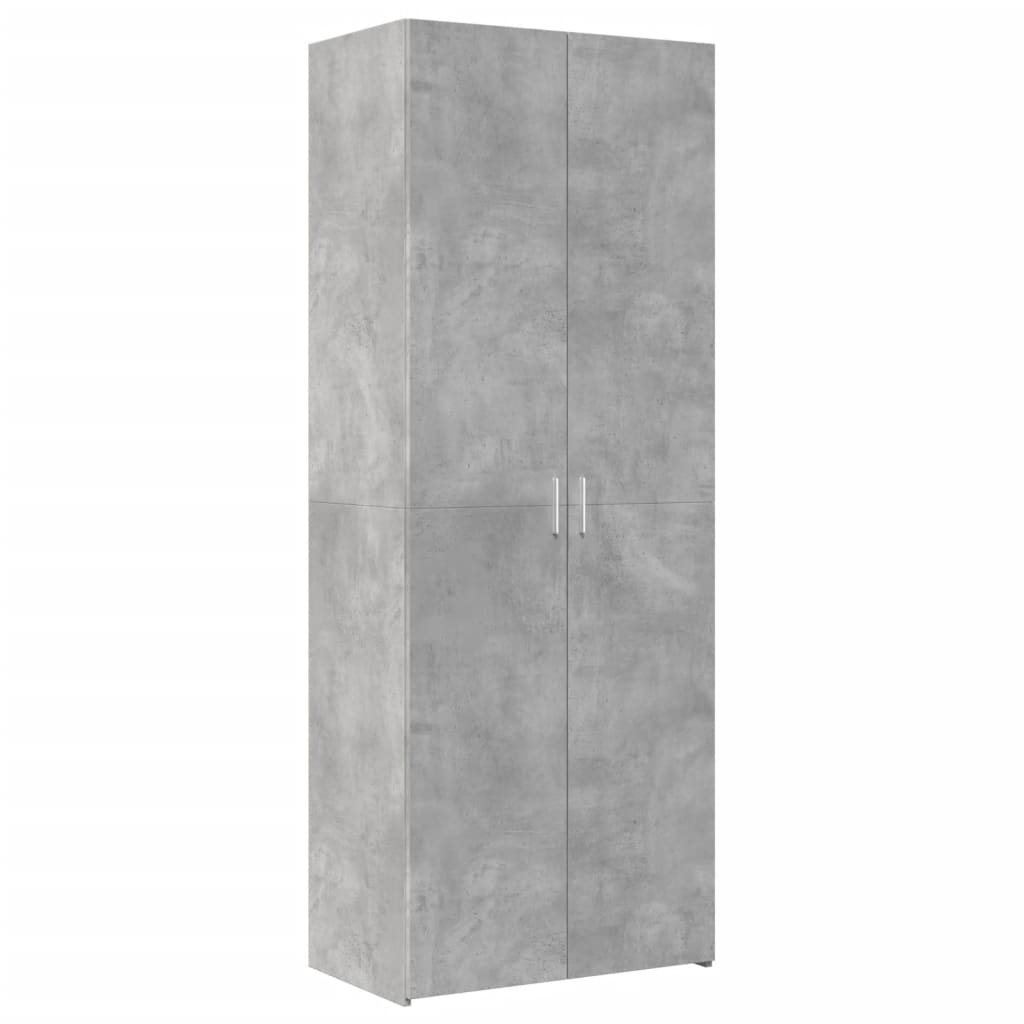 Oppbevaringsskap betonggrå 70x42,5x225 cm konstruert tre