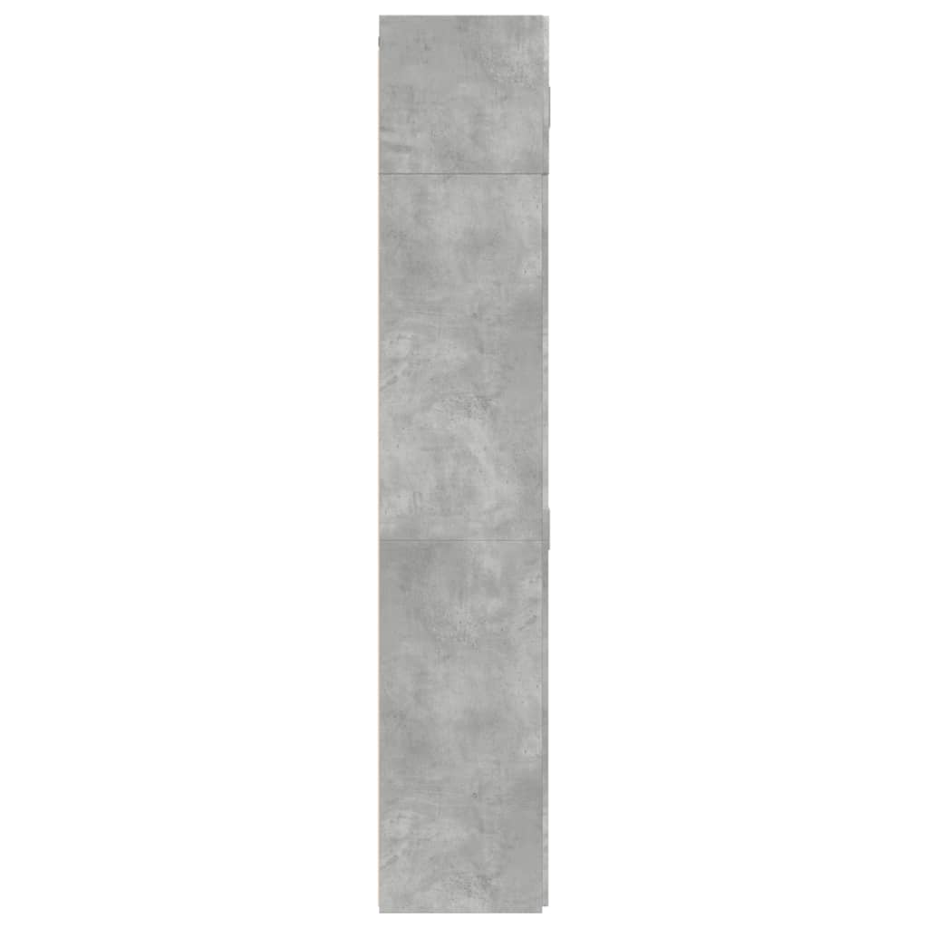 Oppbevaringsskap betonggrå 70x42,5x225 cm konstruert tre