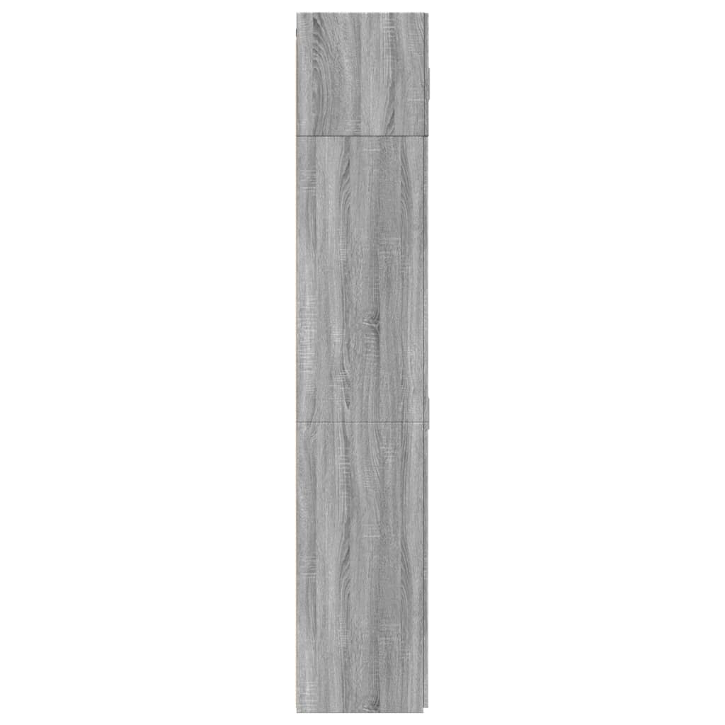 Oppbevaringsskap grå sonoma 70x42,5x225 cm konstruert tre