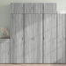 Oppbevaringsskap grå sonoma 70x42,5x225 cm konstruert tre