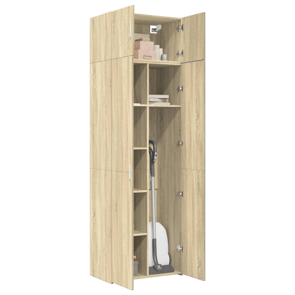 Oppbevaringsskap sonoma eik 70x42,5x225 cm konstruert tre